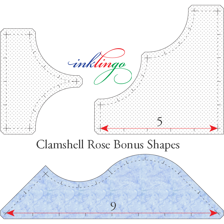 Clamshell Rose 4 inch bonus shapes