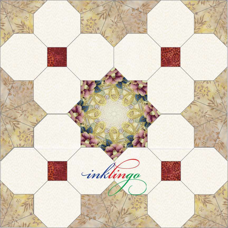 Inklingo Hexagons in Electric Quilt - Quilt with Inklingo