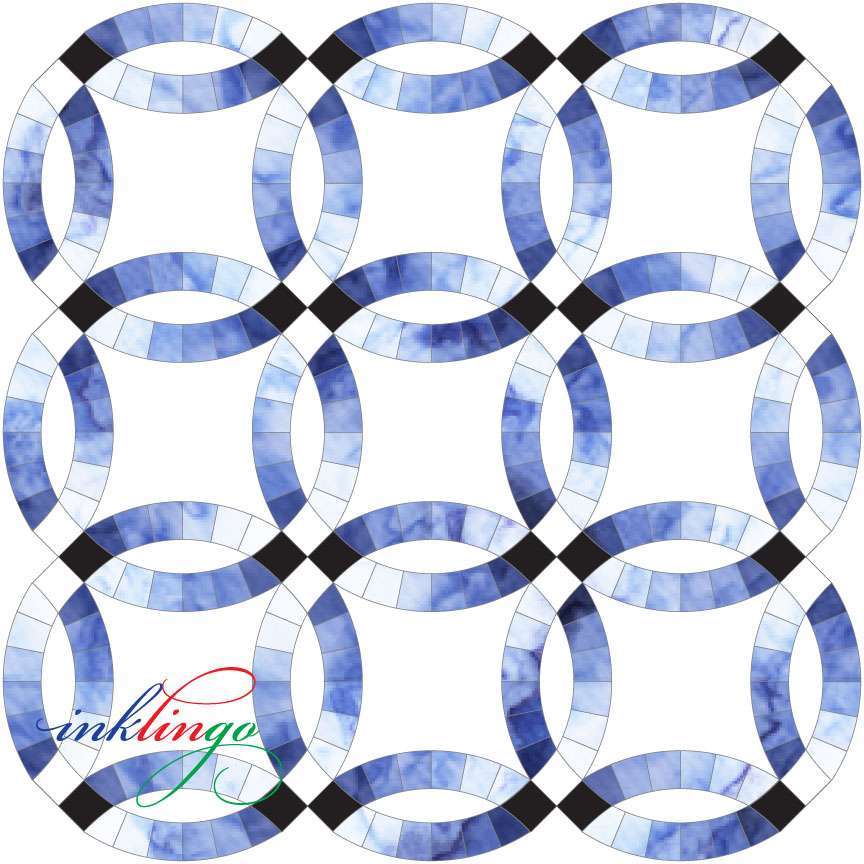 Double Wedding Ring Quilt Pattern PDF