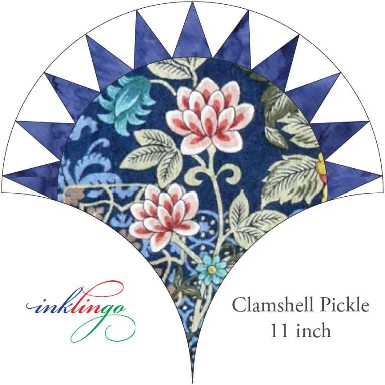 Clamshell Pickle 11 inch PDF Quilt with Inklingo