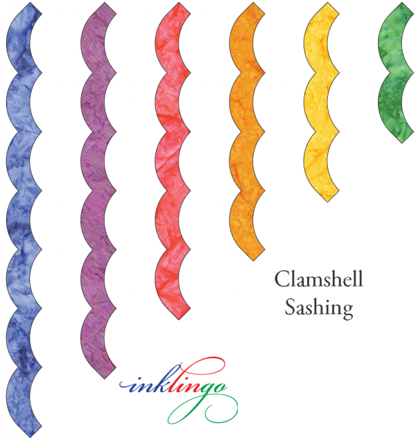 lengths of Inklingo Clamshell Sashing