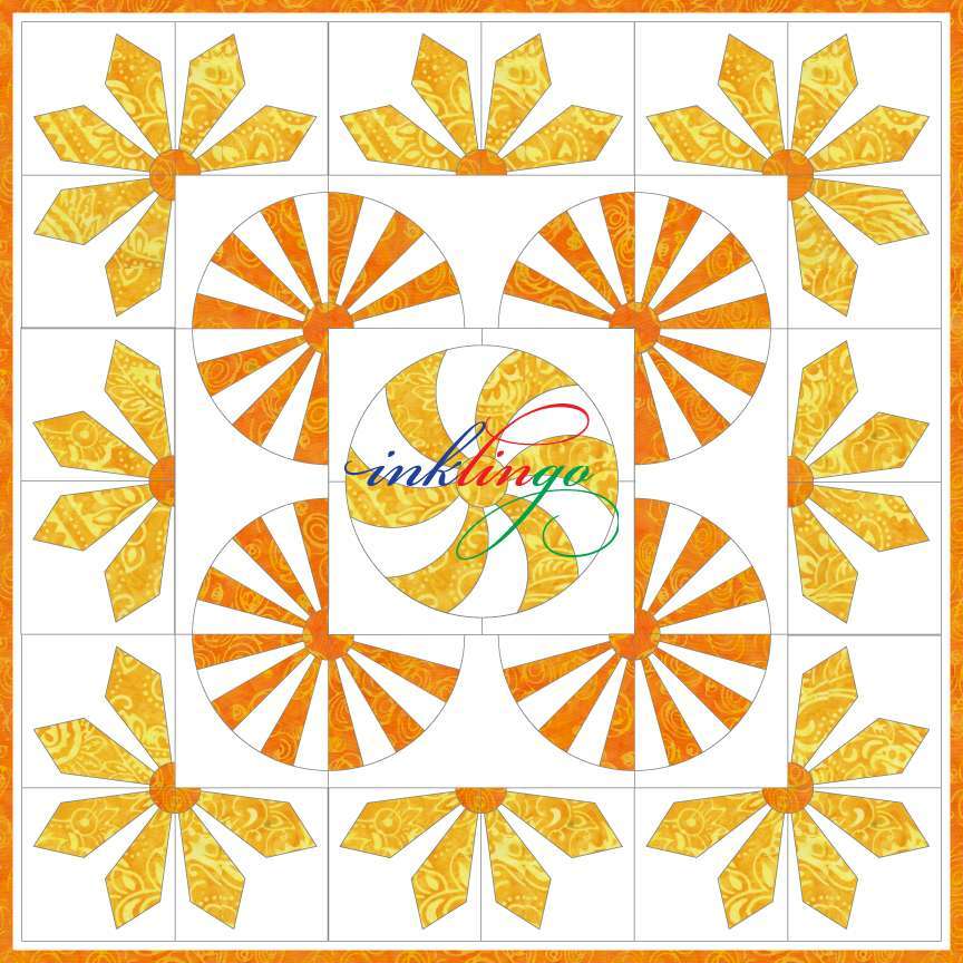 Dresden Plate – Curved Tipped – Free Bird Quilting Designs