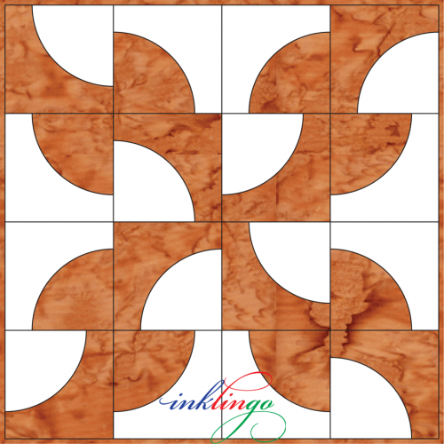 Drunkard's Path Design Book PDF - Quilt with Inklingo