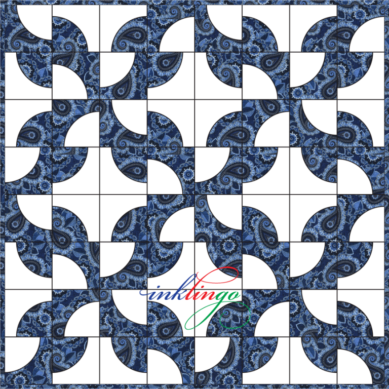 Drunkard's Path Design Book PDF - Quilt with Inklingo