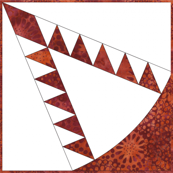 4.5 inch Pine Cone Quilt Templates