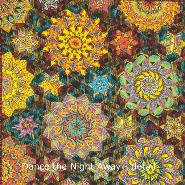 Dance the Night Away quilt detail by Willyne Hammerstein