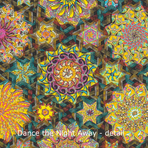 Dance the Night Away quilt detail by Willyne Hammerstein