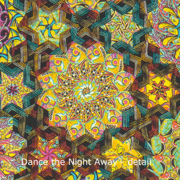 Dance the Night Away quilt detail by Willyne Hammerstein