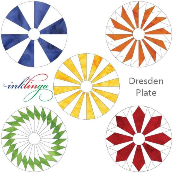 Dresden Plate Basic Pieced templates