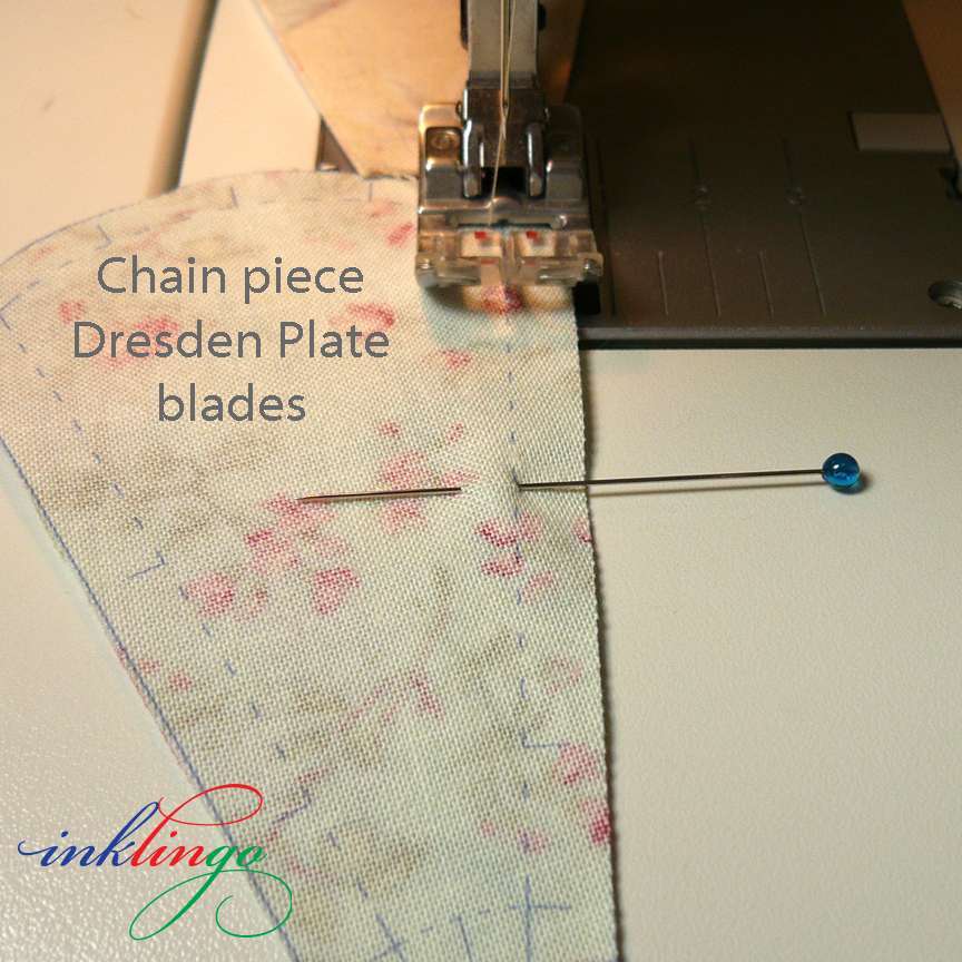 Dresden Plate Fancy Pieced PDF - Quilt with Inklingo