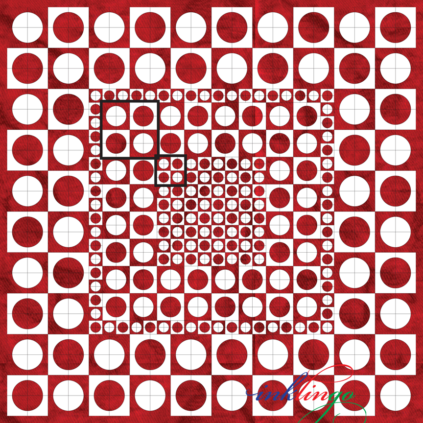 Drunkard`s Path Quilt Variation