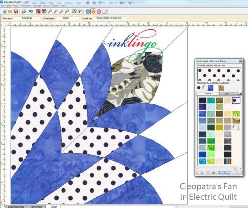 Cleopatra’s Fan in Electric Quilt Cleopatra's Fan in Electric Quilt