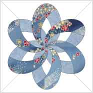 Ribbon Flower Quilt Block