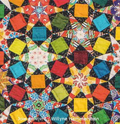 detail of Joie de vivre quilt Millefiori Quilts