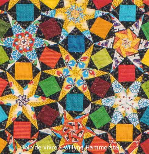 detail of Joie de vivre quilt Millefiori Quilts