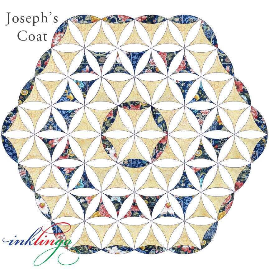 Joseph's Coat quilt setting