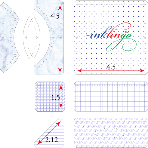 dimensions of leaf sashing shapes