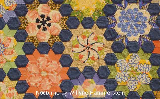 detail of Nocturne Quilt Millefiori