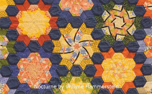 detail of Nocturne Quilt Millefiori