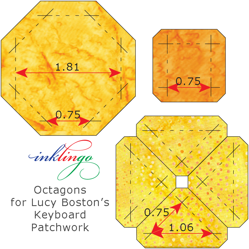 octagon quilt templates for Keyboard Quilt