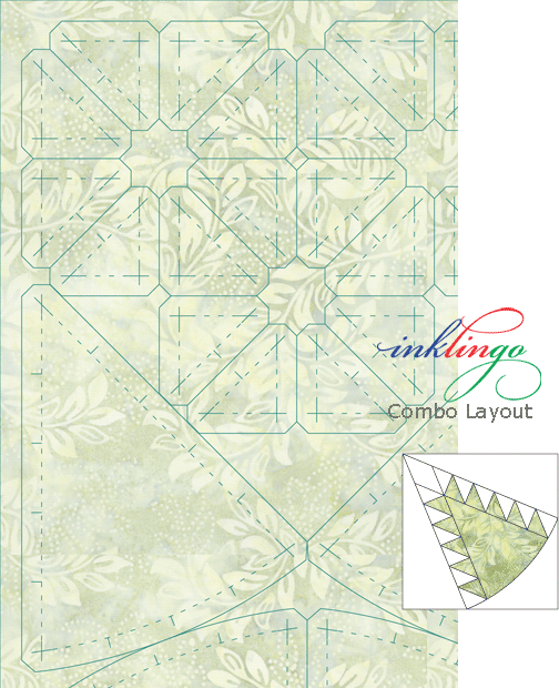 Combo Layout for Pine Cone Quilt with Inklingo