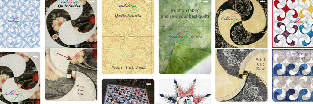 Selection of Yin Yang quilt designs on Pinterest