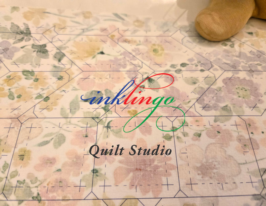 Inklingo Quilt Studio quilt shapes printed on fabric