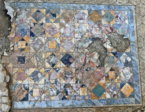 Roman Floor Tiles with Square in a Square