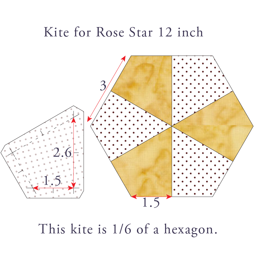 Kite for Rose Star Quilt