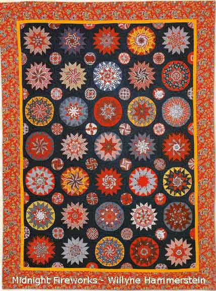 Midnight Fireworks - Millefiori Quilts