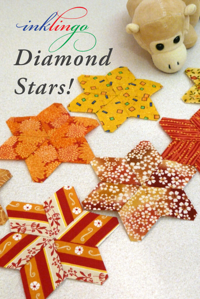 Sew stars with Inklingo diamonds