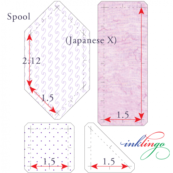 templates for Spool or Japanese X quilt block