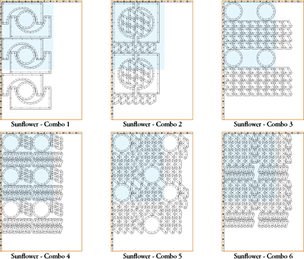 Sunflower Quilt Combo Layouts