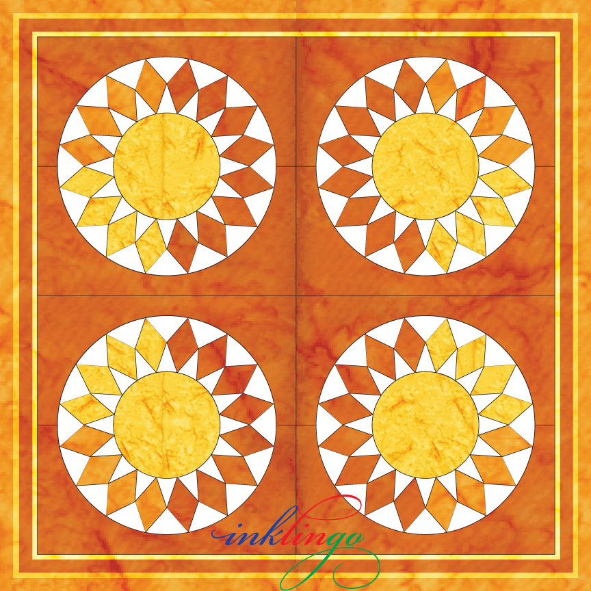 Inklingo Sunflower Quilt Design