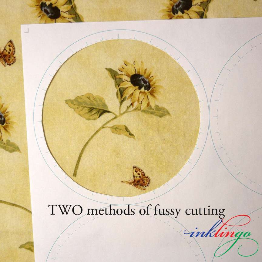 Fussy Cut sunflower quilt blocks