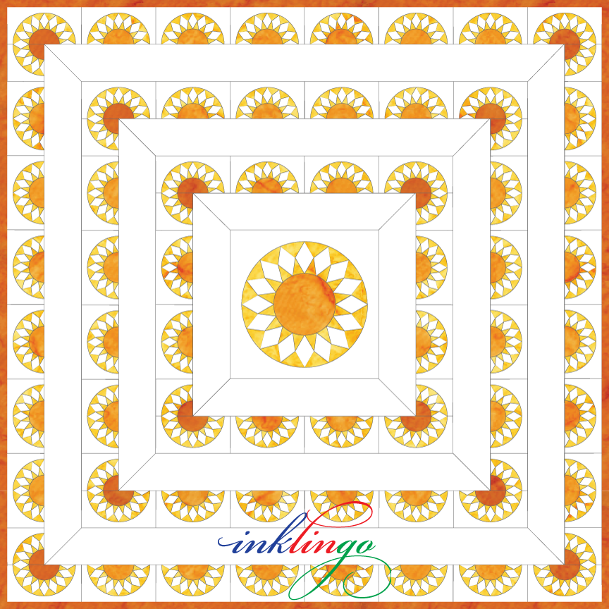 Inklingo Sunflower Quilt Design