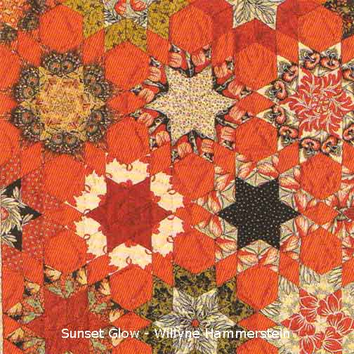 detail of Sunset Glow - Millefiori Quilts