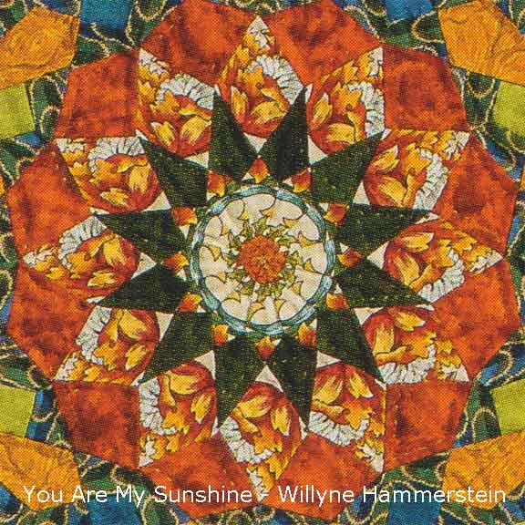 You Are My Sunshine Quilt close-up Willyne Hammerstein