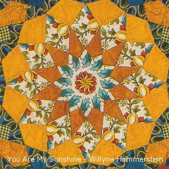 You Are My Sunshine Quilt close-up Willyne Hammerstein