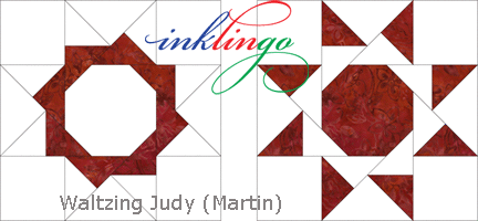 variation of Waltzing Matilda quilt block