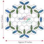 Hexagon with petal