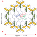 Medallion hexagon design with petals