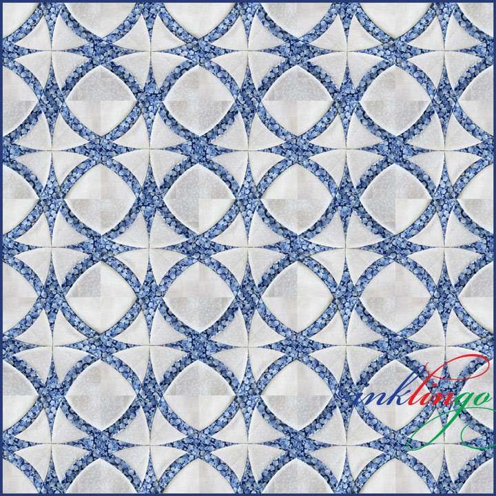 Winding Ways quilt variation with Inklingo